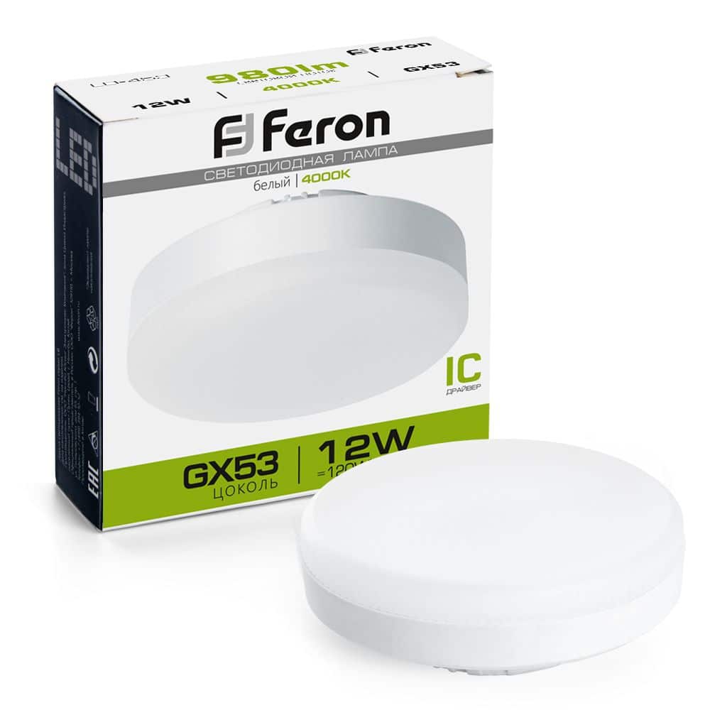 Лампа светодиодная Feron LB-453 GX53 12W