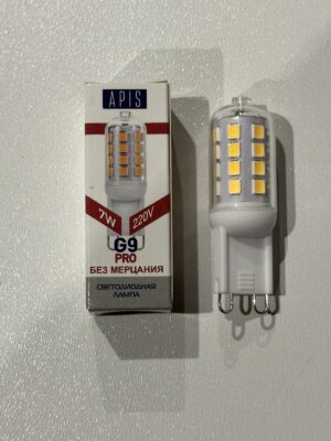 Лампа светодиодная APIS LED MINI G9, 7W, 220V, 4200K