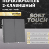 Переключатель перекрестный двухклавишный Эмили (платиново-серый) / Stekker RSW10-5111-10