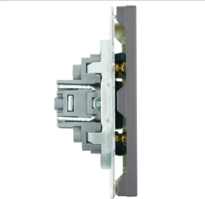 Розетка HDMI 2.0 Type A Эмили (платиново-серый) 1A/ Stekker RST00-5118-10