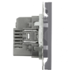 Розетка двойная USB + Type C Эмили (платиново-серый) / Stekker RST10-5115-10