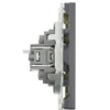 Розетка одноместная компьютерная RJ-45 Эмили (платиново-серый) / Stekker RST00-5117-10