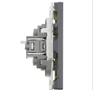 Розетка одноместная компьютерная RJ-45 Эмили (платиново-серый) / Stekker RST00-5117-10