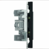 Розетка TV +компьютерная RJ-45 Эмили (черный уголь) / Stekker RST00-5106-05