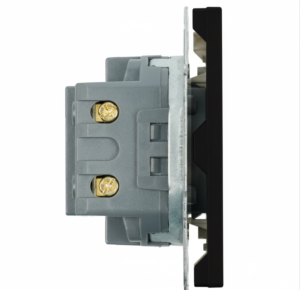 Розетка двойная USB + Type C Эмили (черный уголь) / Stekker RST10-5115-05
