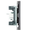 Розетка TV +компьютерная RJ-45 Эмили (платиново-серый) / Stekker RST00-5106-10