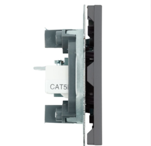 Розетка TV +компьютерная RJ-45 Эмили (платиново-серый) / Stekker RST00-5106-10