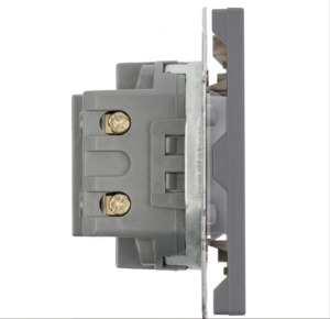 Розетка двойная USB + Type C Эмили (платиново-серый) / Stekker RST10-5115-10