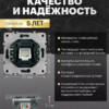 Розетка одноместная компьютерная RJ-45 Эмили (платиново-серый) / Stekker RST00-5117-10