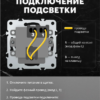 Выключатель одноклавишный с подсветкой Эмили (платиново-серый) / Stekker RSW10-5101-10