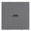 Розетка HDMI 2.0 Type A Эмили (платиново-серый) 1A/ Stekker RST00-5118-10