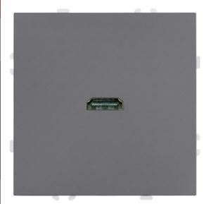 Розетка HDMI 2.0 Type A Эмили (платиново-серый) 1A/ Stekker RST00-5118-10