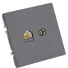 Розетка TV +компьютерная RJ-45 Эмили (платиново-серый) / Stekker RST00-5106-10