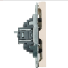 Розетка одноместная компьютерная RJ-45 Эмили (кашемир) / Stekker RST00-5117-08