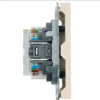 Розетка двухместная компьютерная RJ-45 двойная Эмили (кашемир) / Stekker RST00-5111-08