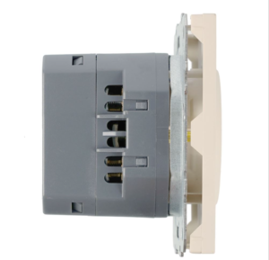 Розетка с заземлением и защитными шторками +USB + Type C Эмили (кашемир) / Stekker RST16-5119-08