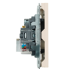 Розетка TV +компьютерная RJ-45 Эмили (кашемир) / Stekker RST00-5106-08