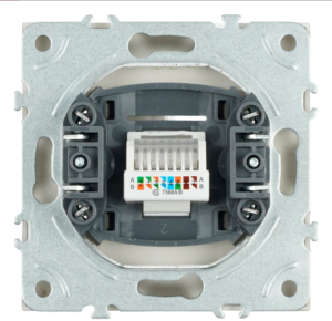 Розетка одноместная компьютерная RJ-45 Эмили (кашемир) / Stekker RST00-5117-08