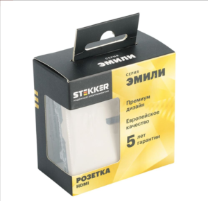 Розетка HDMI 2.0 Type A Эмили (кашемир) 1A/ Stekker RST00-5118-08