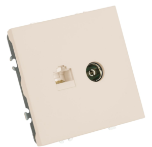 Розетка TV +компьютерная RJ-45 Эмили (кашемир) / Stekker RST00-5106-08
