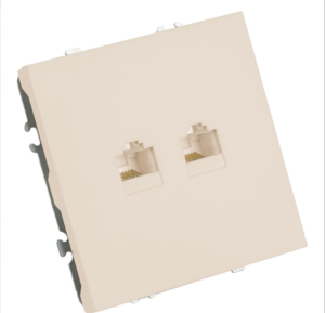 Розетка двухместная компьютерная RJ-45 двойная Эмили (кашемир) / Stekker RST00-5111-08